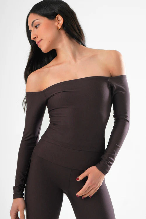 Shoulder Tank - CHOCOLATE
